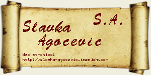 Slavka Agočević vizit kartica